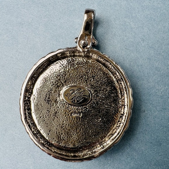 Kirk's Folly Crystal & Gold Tone Smiling Moon face Pendant - Picture 6 of 8